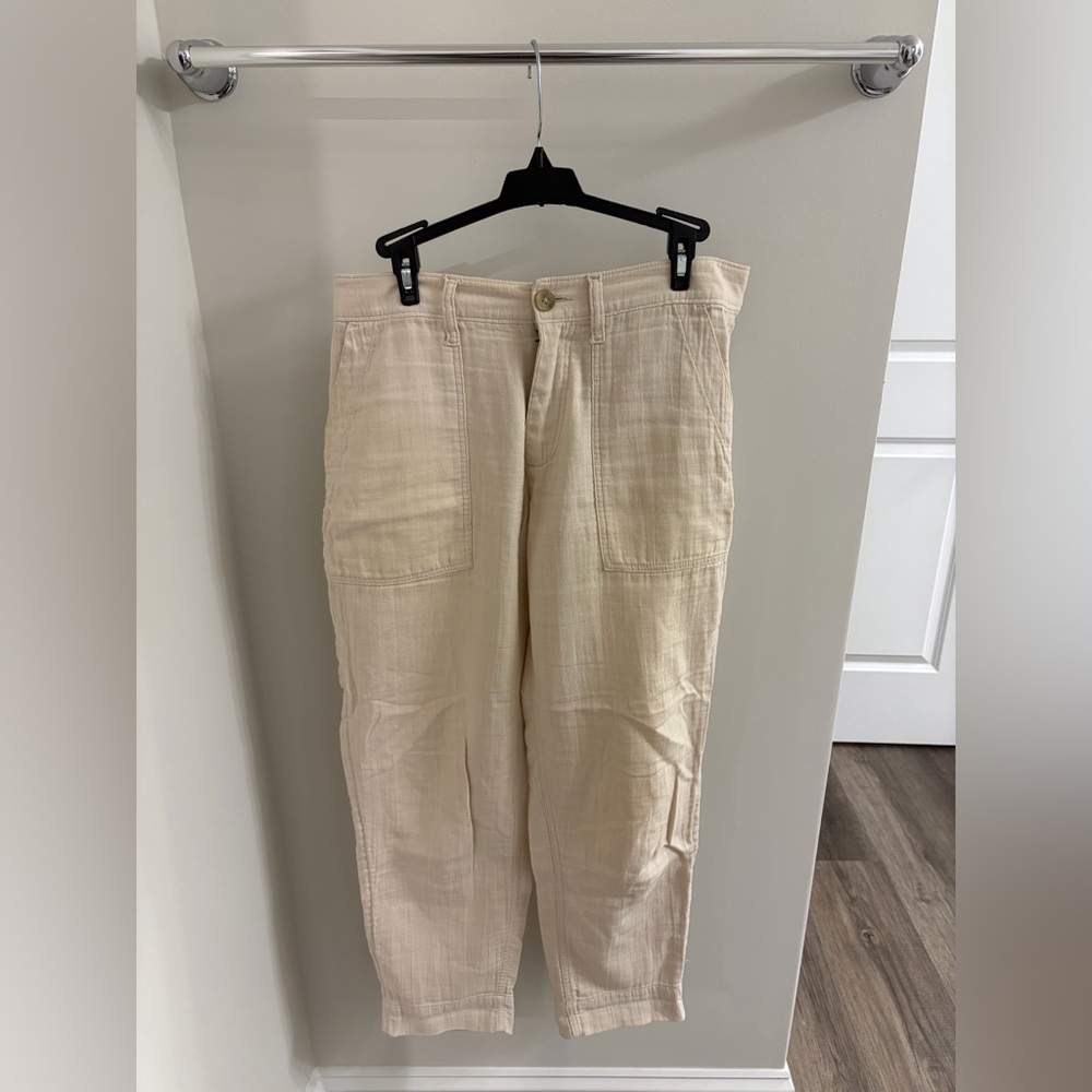 Women’s Cream Cotton Pants